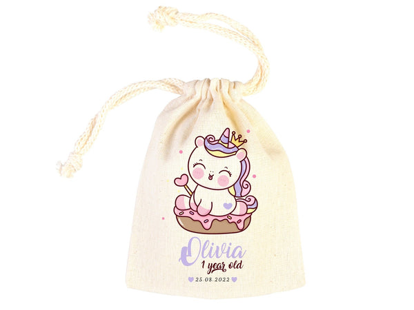 1st Birthday Favour Bags, Custom Party Bags for first birthday, Personalized Favor Bags - Pamusan.com