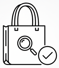 custom tote bag quality check icon