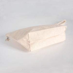 Canvas Clutch Bag – 12" x 7" x 3" | Natural Cotton Pencil & Makeup Pouch - Pamusan.com