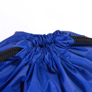 Custom Printed Impertex Drawstring Backpack 13×18 in (32×45 cm) – Saxe Blue - Pamusan.com