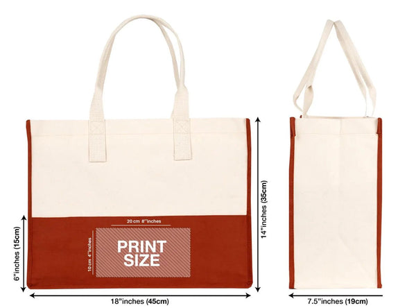 Elite Large Canvas Tote Bag – Customizable Cotton Tote for Shopping, Beach, Weddings & Everyday Use - Pamusan.com