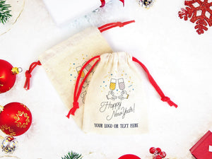 Happy New Year Bags, Custom Family or Company Gift Bags - Pamusan.com
