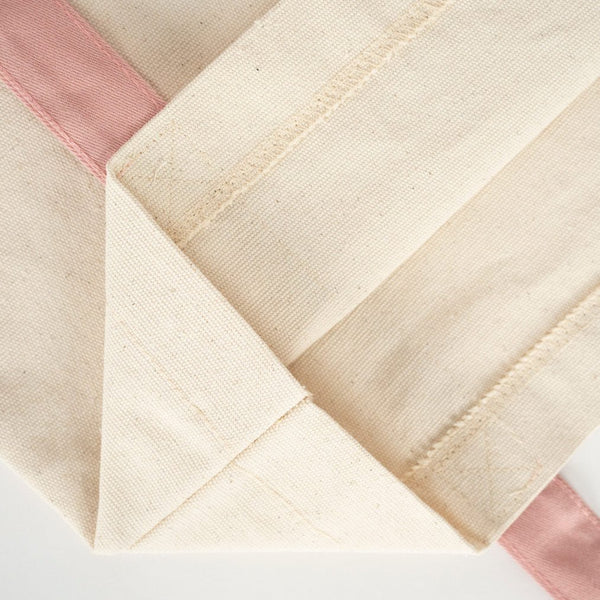 Large Blank Canvas Tote Bag with Pink Handles – 16"x14"x5", Eco - Friendly & Reusable - Pamusan.com