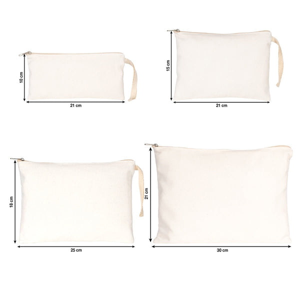 Sublimation Printed Laminated Cotton Clutch Pouch – 10" × 7" (25 × 18 cm) - Pamusan.com