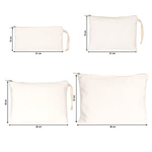 Sublimation Printed Laminated Cotton Clutch Pouch – 8" × 6" (21 ×15 cm) - Pamusan.com