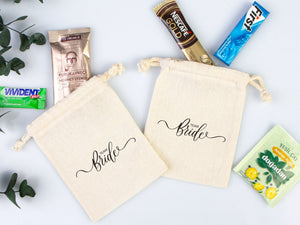 Team Bride Drawstring Pouches – Wedding Favor Bags – Bachelorette Party Gift Bags - Pamusan.com
